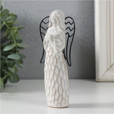 Сувенир керамика, металл "Ангел. Молитва" беж 7,5х3,8х12,8 см