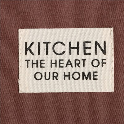 Фартук Этель "Kitchen" 60х70 см, цвет коричневый, 100% хлопок, саржа 220 г/м2