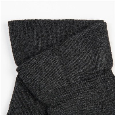 Носки женские махровые «Полоски», цвет серый, размер 23-25