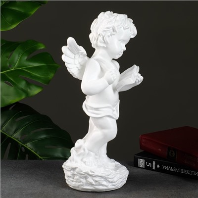 Фигура "Ангел с книгой" белый 16х16х34см