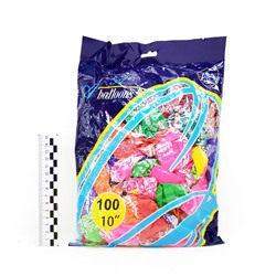 Надувные шарики в упаковке 100шт (с днем рождения!)(№MK-12)