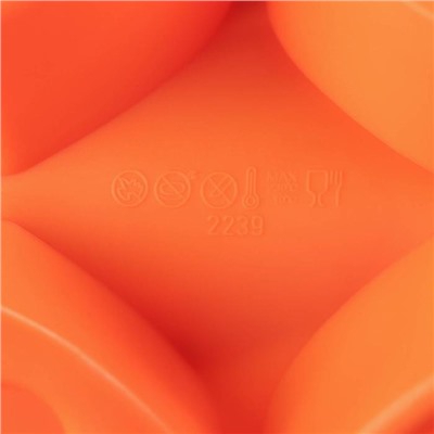 Форма для выпечки Доляна «Сердцебиение», 30×17,5 см, 8 ячеек (7×6,5 см), цвет МИКС