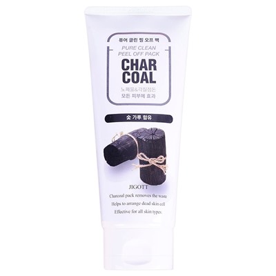 JIGOTT Пилинг-маска для лица УГОЛЬ CHARCOAL Pure Clean Peel Off Pack 180 мл