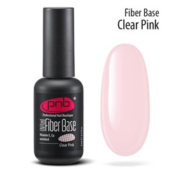 Файбер база с нейлоновыми волокнами прозрачно-розовая Clear Pink Fiber Base PNB 8 мл