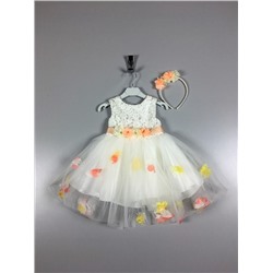 Нарядное платье для девочки (белое) TRP1796