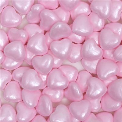Посыпка кондитерская «Круглое сердечко», розовая, 50 г