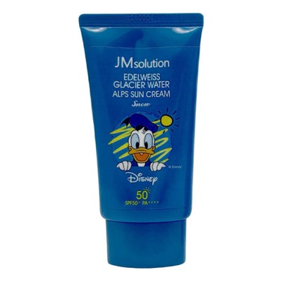 Jmsolution Охлаждающий солнцезащитный крем SPF50+/PA++++ / Edelweiss Glacier Water Alps Moist Suncream Snow Disney Donald Duck, 50 мл