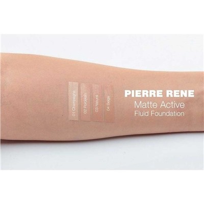 Pierre Rene Матирующая тональная основа / Matte Active Fluid Foundation Clear Light, 01