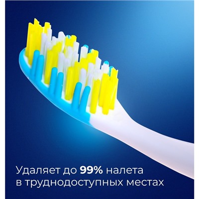 Зубная щётка Rendall 3 effect, средней жесткости, микс, 1 шт.