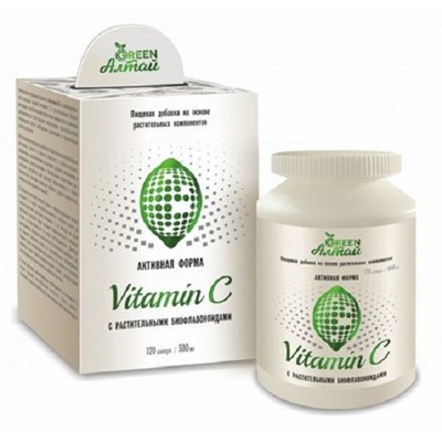 Комплекс Витамин С активная форма с растительными биофлавоноидами Green Алтай Ambrella 120 капс. по 0.5 гр.
