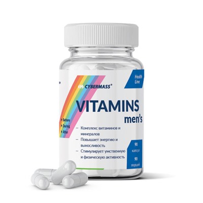 Витамины для мужчин Vitamins mens Cybermass 90 капс.