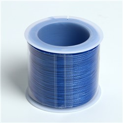 Шнур вощеный d=0,5мм, L=50м, цвет синий