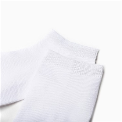 Носки детские укороченные, цвет белый, размер 14-16