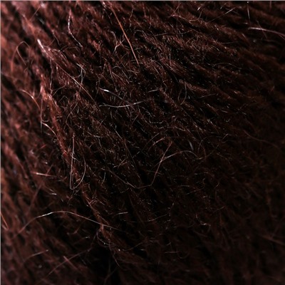 Пряжа "Mink wool" 90% пух норки,10% полиамид 350м/50гр + нитки (815 шоколад)