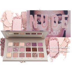 Тени NUDE NEW PALETTE,матовые+перламутровые, 18 цветов