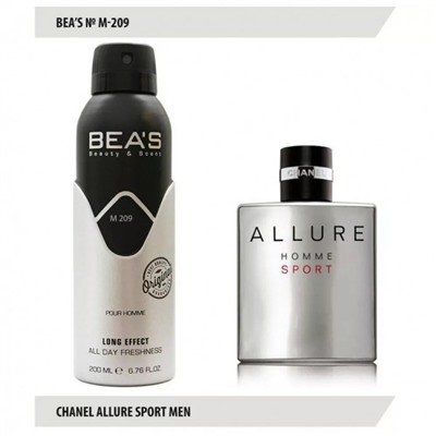 Дезодорант BEA'S M 209 - Chanel Allure Homme Sport For Men 200мл