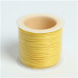 Шнур вощеный d=0,5мм, L=50м, цвет жёлтый