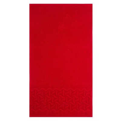 Полотенце махровое Радуга, 100х150см, цвет красный, 295гр/м, хлопок