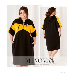 Платье №17-200-черный-желтый