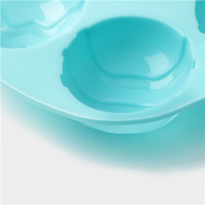 Форма для выпечки Доляна «Пасха. Пасхальное яйцо», 15×12,6×2,5 см, 4 ячейки, цвет МИКС