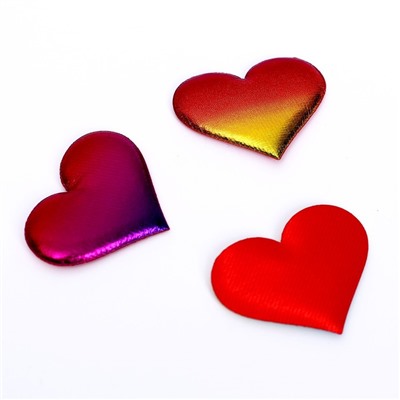 Сердечки декоративные, набор 15 шт., размер 1 шт: 3,5 × 3 см, цвет МИКС