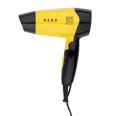 Dewal Beauty Фен для волос дорожный / Aero Yellow HD1002-Yellow, жёлтый, 1400 Вт