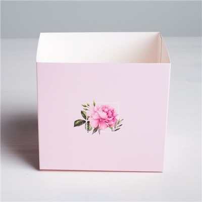 Коробка для цветов с топпером «Тебе с любовью», 11 х 12 х 10 см