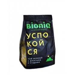 Чай зелёный "Успокойся" с ягодами и травами BioniQ 50 г.