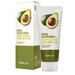 Гель отшелушивающий с экстрактом авокадо Real avocado deep clear peeling gel FarmStay 100 мл.