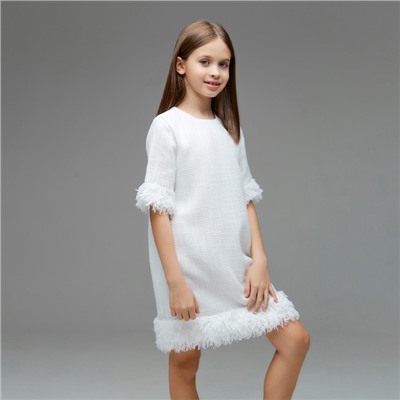 Платье для девочки MINAKU: PartyDress цвет белый, рост 146