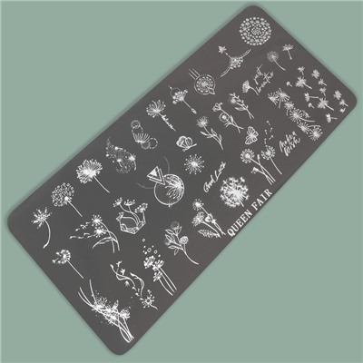 Диск для стемпинга металлический «Одуванчики», 12 × 6 см