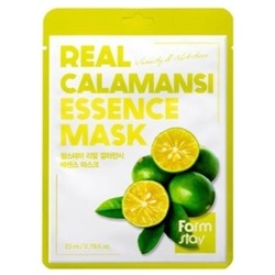 Маска для лица тканевая с экстрактом каламанси Real calamansi essence mask FarmStay