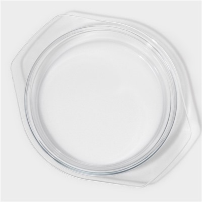 Кастрюля из жаропрочного стекла для запекания Доляна «Фуэго», 3 л, 30,8×26,7×12 см, с крышкой