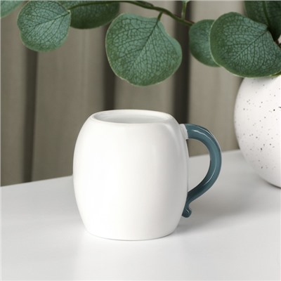 Чайная пара керамическая «Слоник», 2 предмета: кружка с ложкой 220 мл, блюдце 19×12,5 см
