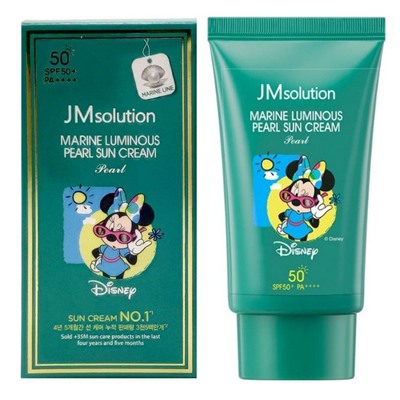 Jmsolution Увлажняющий солнцезащитный крем с жемчугом SPF50+/PA++++ / Marine Luminous Pearl Sun Cream Pearl Disney Mini, 50 мл