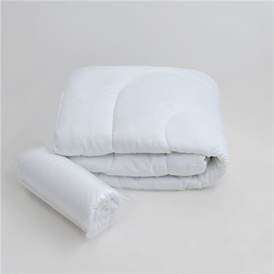 Одеяло облегчённое, 172х205см, файбер, микрофибра белая, 100% полиэстер