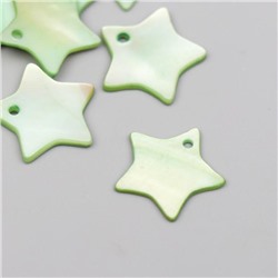 Декоративные ракушки "Звездочки" 2х1,5 см, 7 шт, тёмно-зелёный