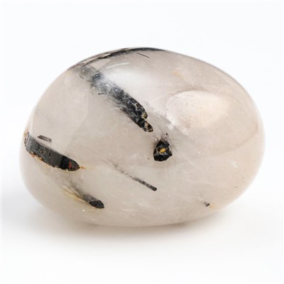 Камень натуральный "Кварц с Турмалином", 14 г, минерал галтовка