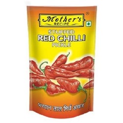 Пикули фаршированного красного перца чили Stuffed Red Chilli Pickle Mother's Recipe 200 гр.