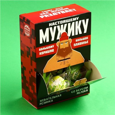 Жевательная резинка «Мужику», вкус: яблоко , 110 г.