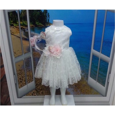 Нарядное платье для девочки (белое) TRP1790
