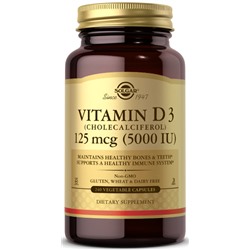 Витамин Д3 Vitamin D-3 125 mcg (5000 IU ) Solgar 240 капс.