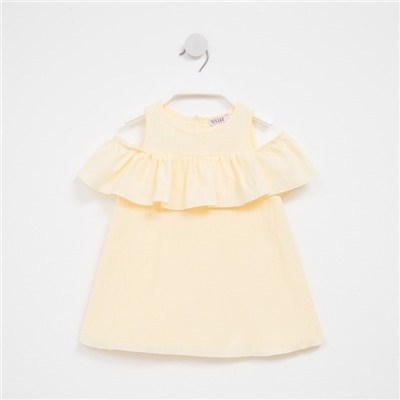 Платье для девочки MINAKU: Cotton Collection цвет желтый, рост 110