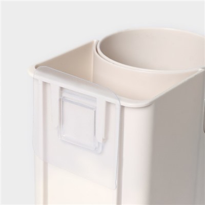 Подставка для ванных и кухонных принадлежностей, 11×8×9,5 см, цвет белый