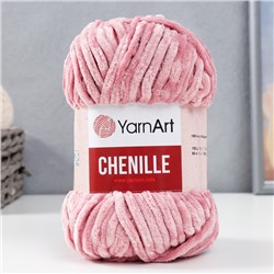 Пряжа "Chenille" 100% микрополиэстер 90м/100гр (569 т. розовый)