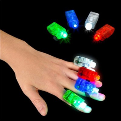 Лазерные пальцы. Laser Finger Beams (Светодиодные цветные лампочки, крепятся на пальцах)