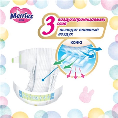 Подгузники Merries XL (12-20 кг), 44 шт.