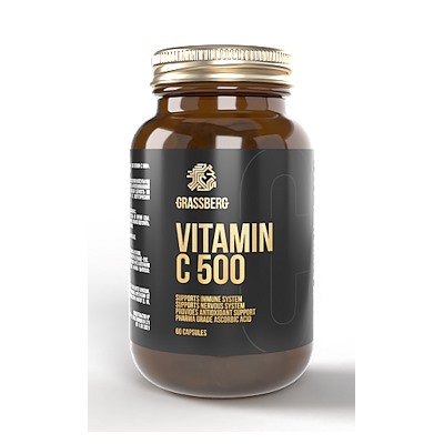 Витамин С Vitamin C 500 mg GRASSBERG 60 капс.